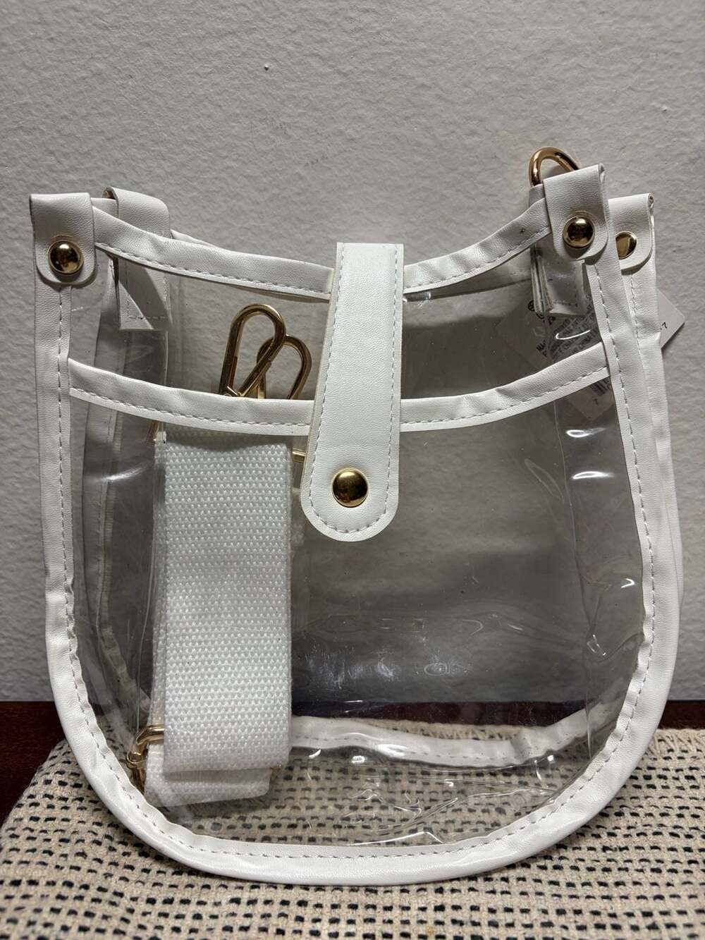 Craft Smith Clear Crossbody Bag White